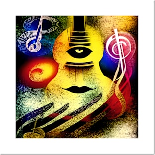 Abstract Image Of Musical Symbols Posters and Art